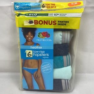 Women's Underwear  6pk Fruit of the Loom Hipsters - 6/M